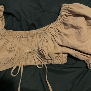 Brown Crop Top
